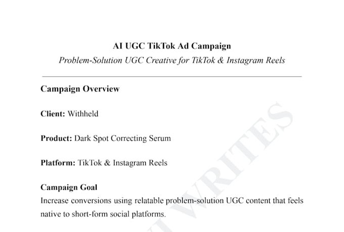 write ai ugc ad scripts for ecommerce brands